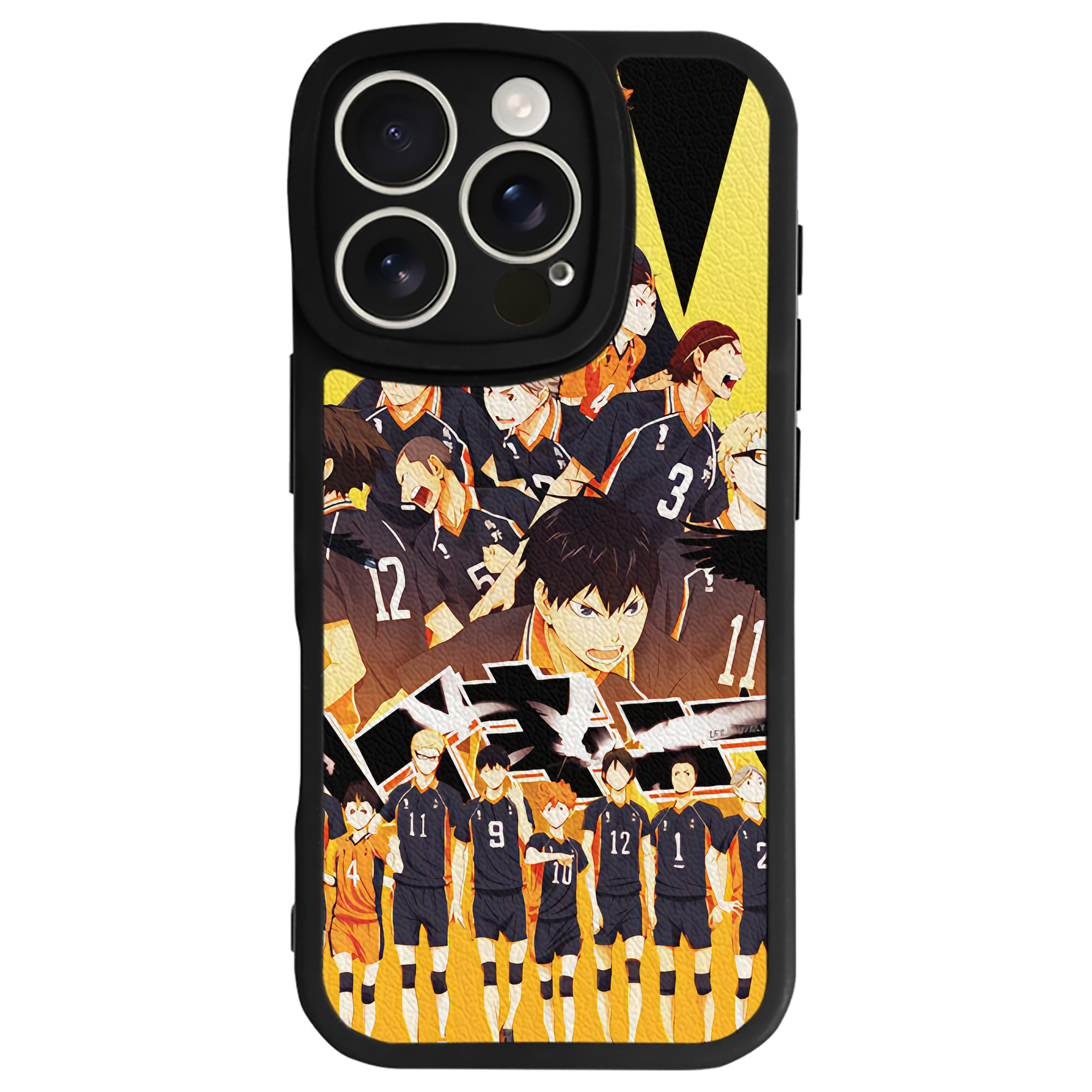 （画像用） ハイキュー!! Haikyu!! 【iPhone 16シリーズ対応】シリコンスマホケース（レザー調） 材質：シリコン